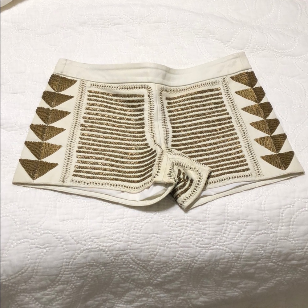 Alice + Olivia leather shorts